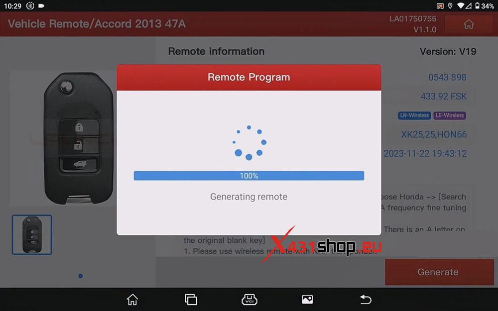 LAUNCH X431 IMMO Tool Adds New Keys to Honda Vehicle (6)