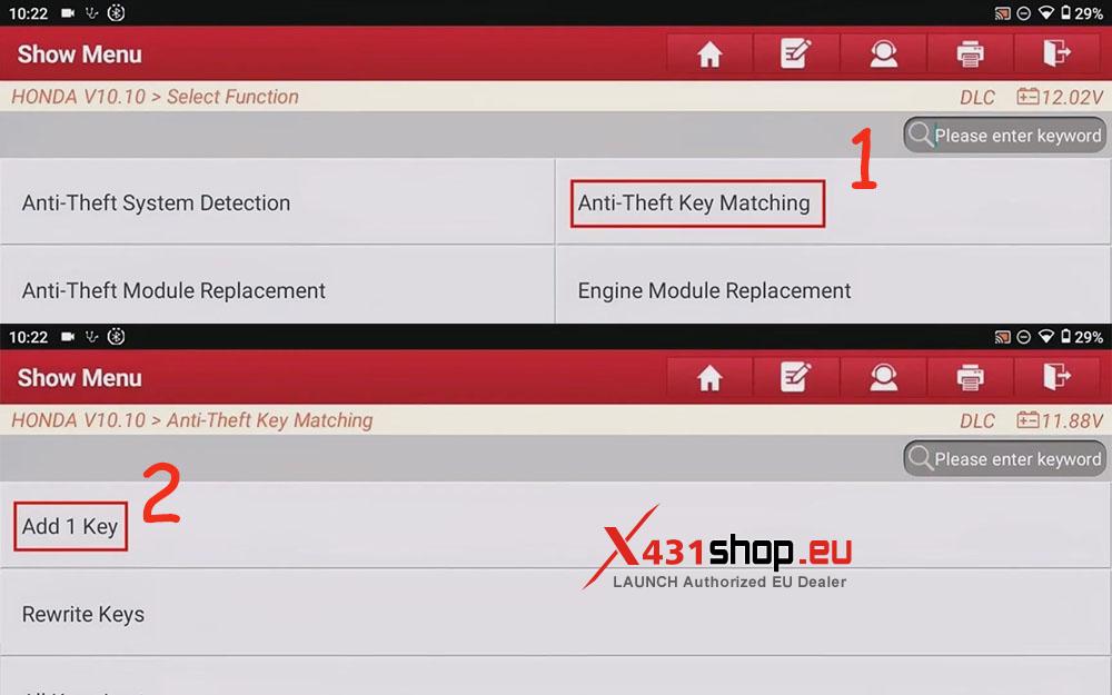 LAUNCH X431 IMMO Tool Adds New Keys to Honda Vehicle (8)