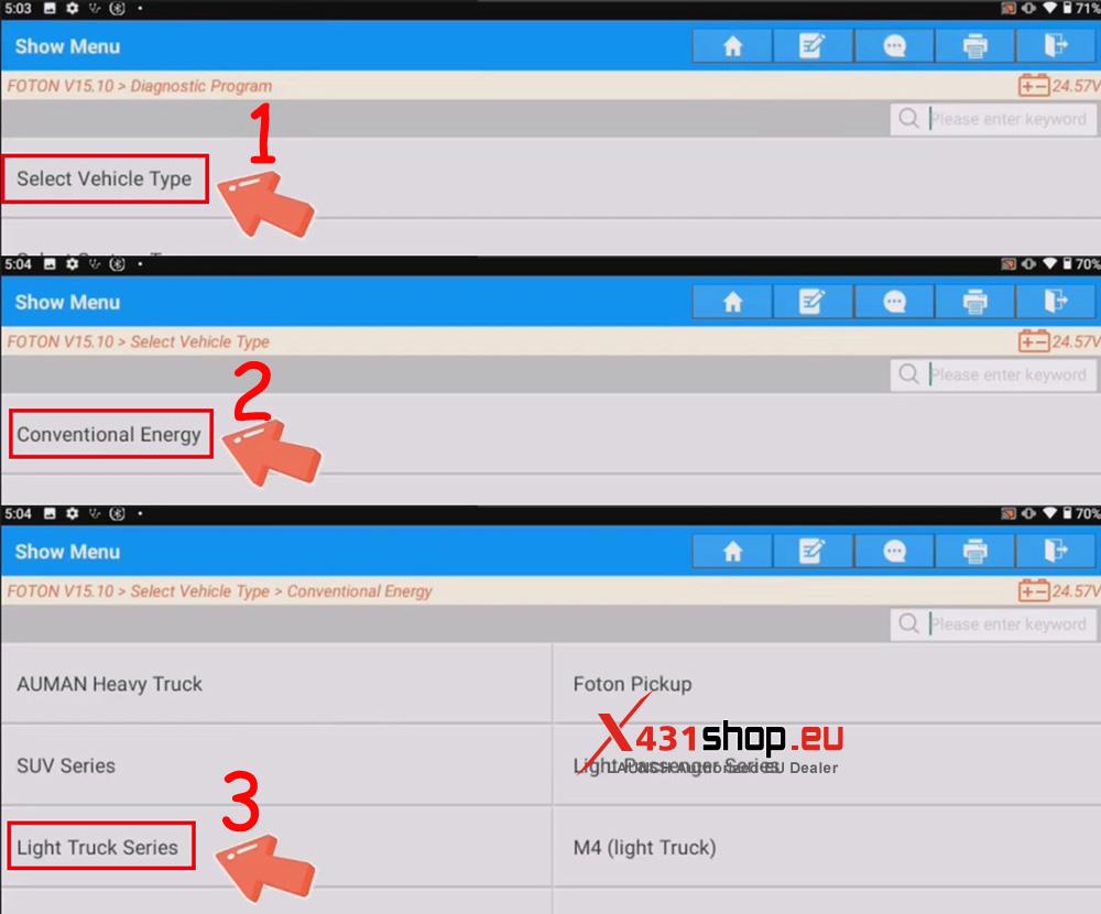 LAUNCH X431 V+(PRO3) HD Cutout Cylinder Test on Foton Pilot (2)