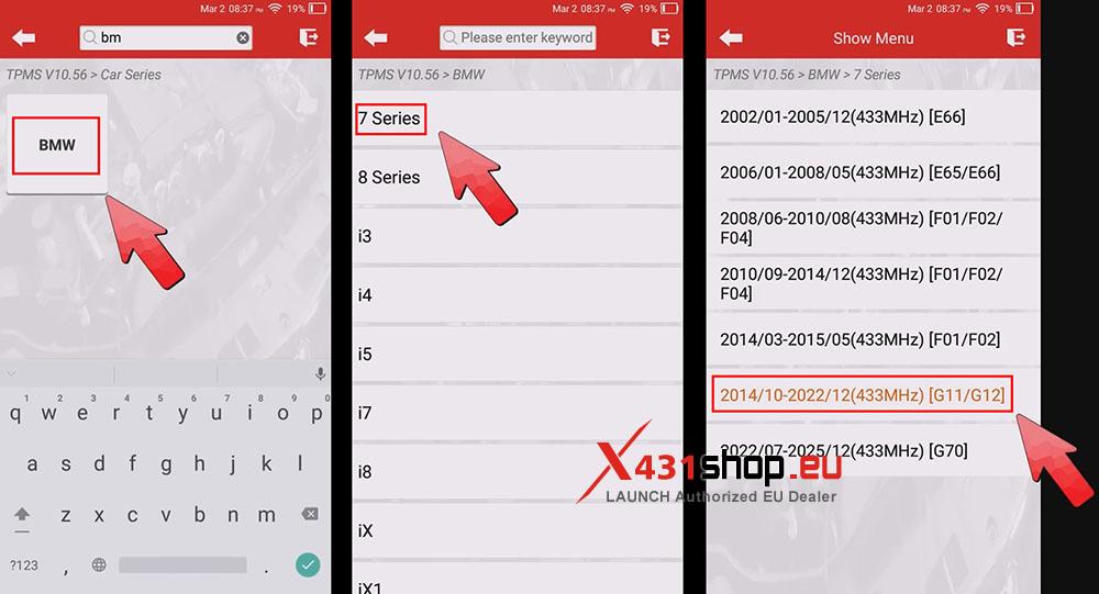 LAUNCH CRT5011 V2 Tire Pressure Learning on 2019 BMW 730Li (1) LAUNCH CRT5011 V2 Tire Pressure Learning on 2019 BMW 730Li (1)
