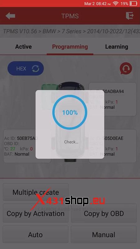 LAUNCH CRT5011 V2 Tire Pressure Learning on 2019 BMW 730Li (6) LAUNCH CRT5011 V2 Tire Pressure Learning on 2019 BMW 730Li (6)