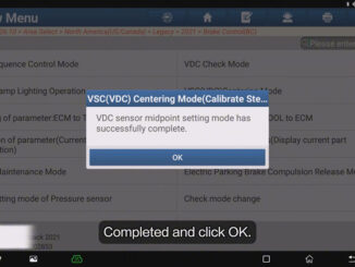 LAUNCH X431 PAD VDC Sensor Reset on 2021 SUBARU LEGACY (6)