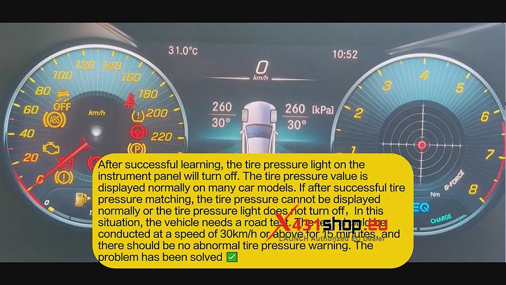 LAUNCH CRT5011 V2 Replace Tire Pressure Sensor on Benz C260L (9)