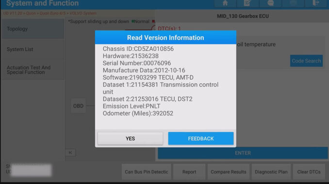 LAUNCH X431 PAD Gearbox Clutch Learning on UD CG5 truck (5)
