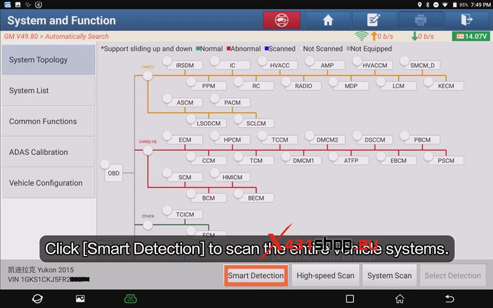 LAUNCH X431 PAD Suspension Height Sensor Reset for GMC Yukon (3) LAUNCH X431 PAD Suspension Height Sensor Reset for GMC Yukon (3)