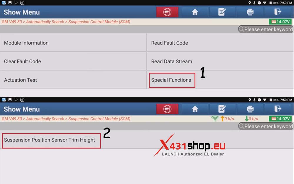 LAUNCH X431 PAD Suspension Height Sensor Reset for GMC Yukon (5) LAUNCH X431 PAD Suspension Height Sensor Reset for GMC Yukon (5)