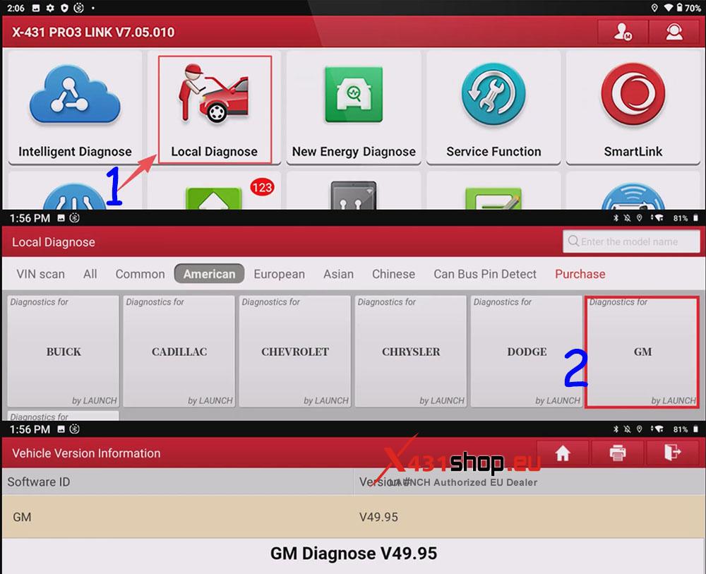 LAUNCH X431 PRO3 V+ ELITE Reset GM Car Clutch Overtemp Counter (1)