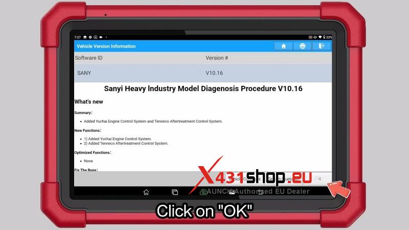 how to do a c relay actuator test on 2020 sany c8 with launch x431 pad5 2