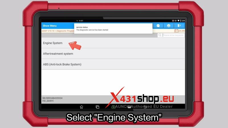 how to do a c relay actuator test on 2020 sany c8 with launch x431 pad5 3