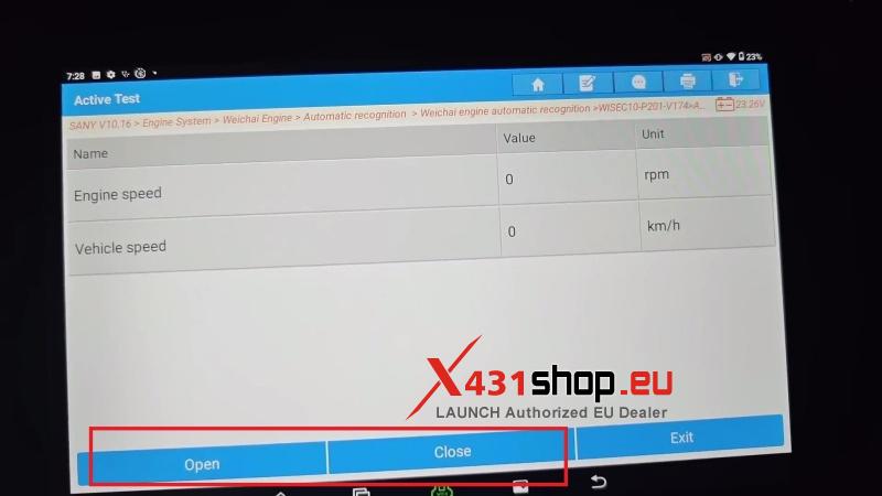 how to do a c relay actuator test on 2020 sany c8 with launch x431 pad5 7