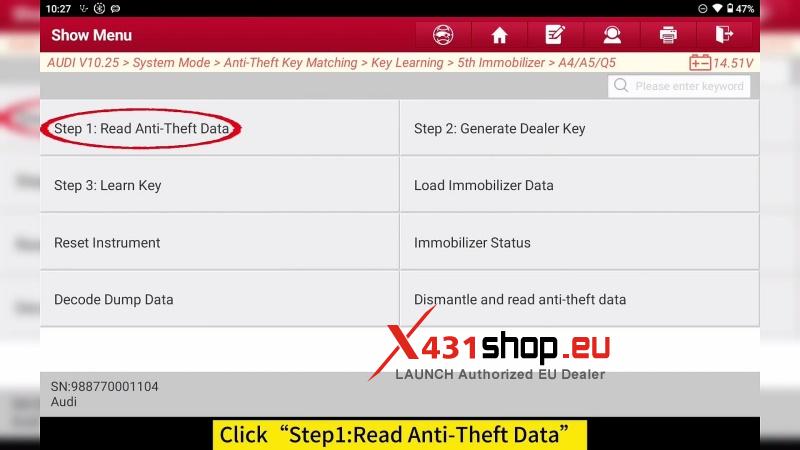 how to program audi a4 keys with launch x431 immo plus immo elite 3