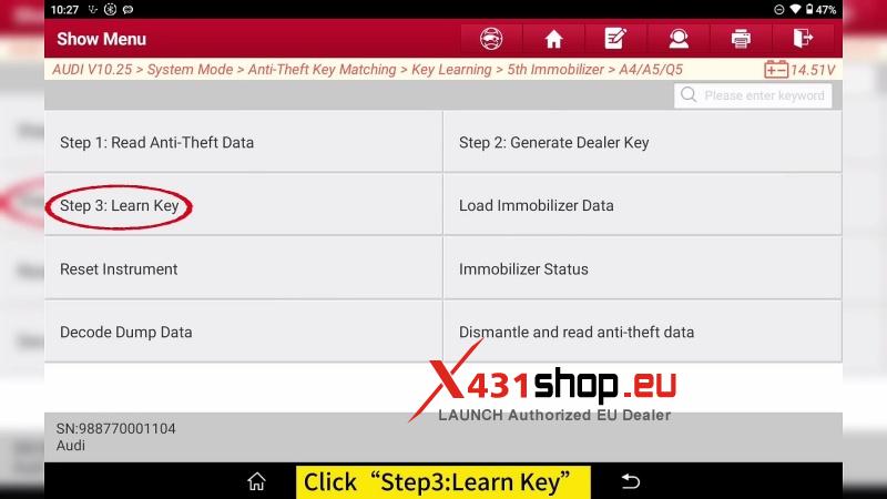 how to program audi a4 keys with launch x431 immo plus immo elite 8