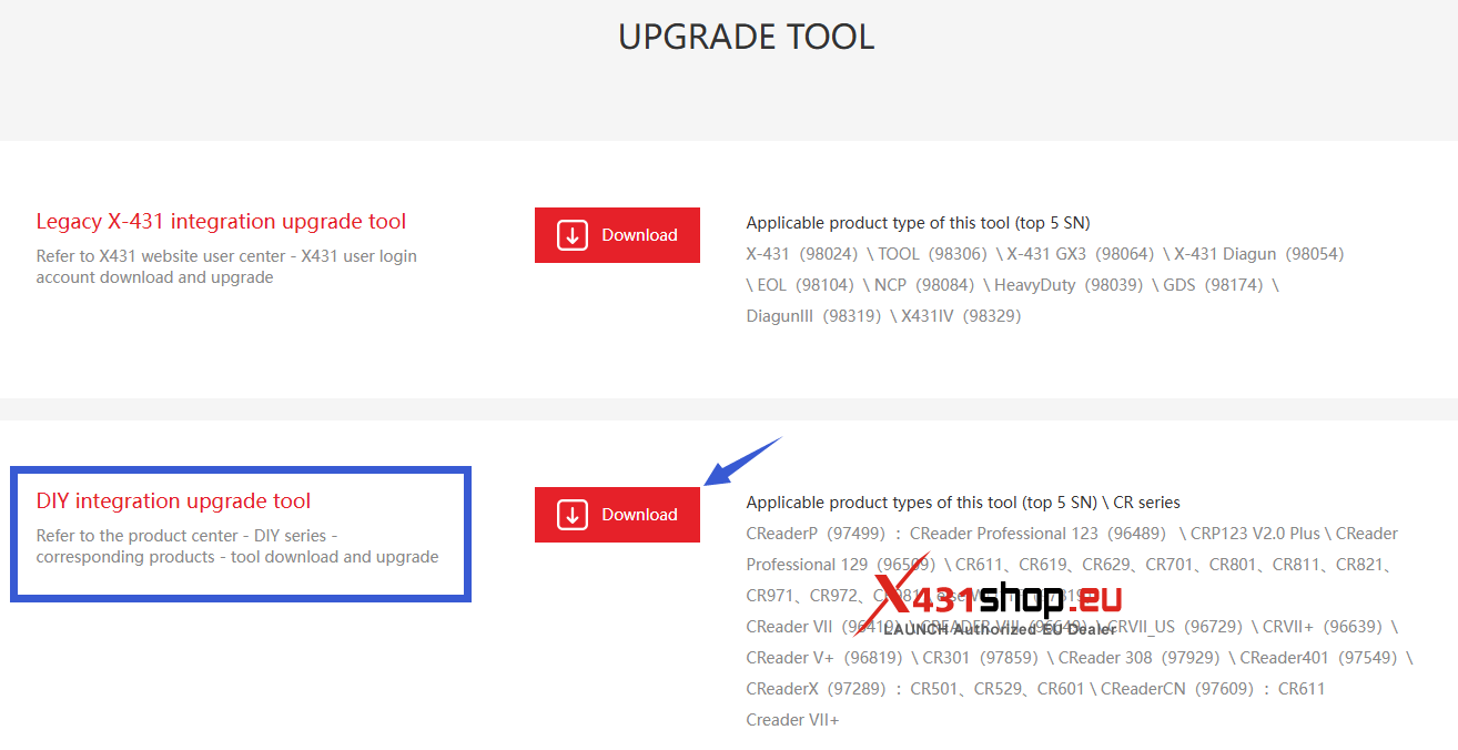 launch cr3001 upgrade software