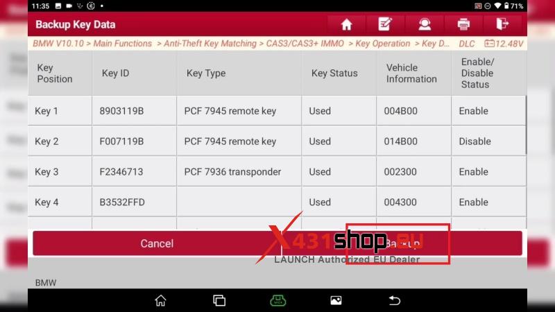 launch x431 immo elite plus guide adding a new bmw cas3 key 6