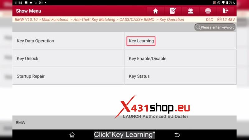 launch x431 immo elite plus guide adding a new bmw cas3 key 7