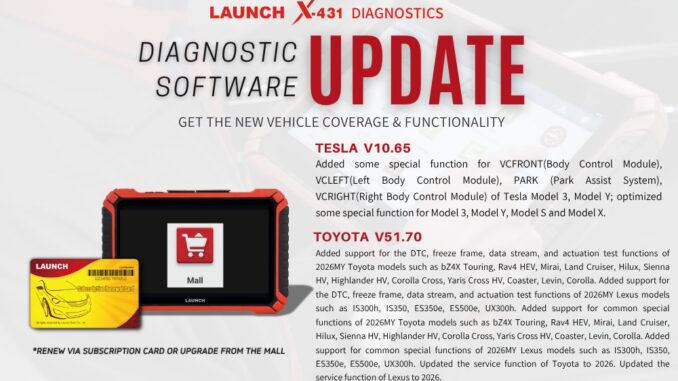 LAUNCH X431 Diagnostic Software Upgrade 20260526