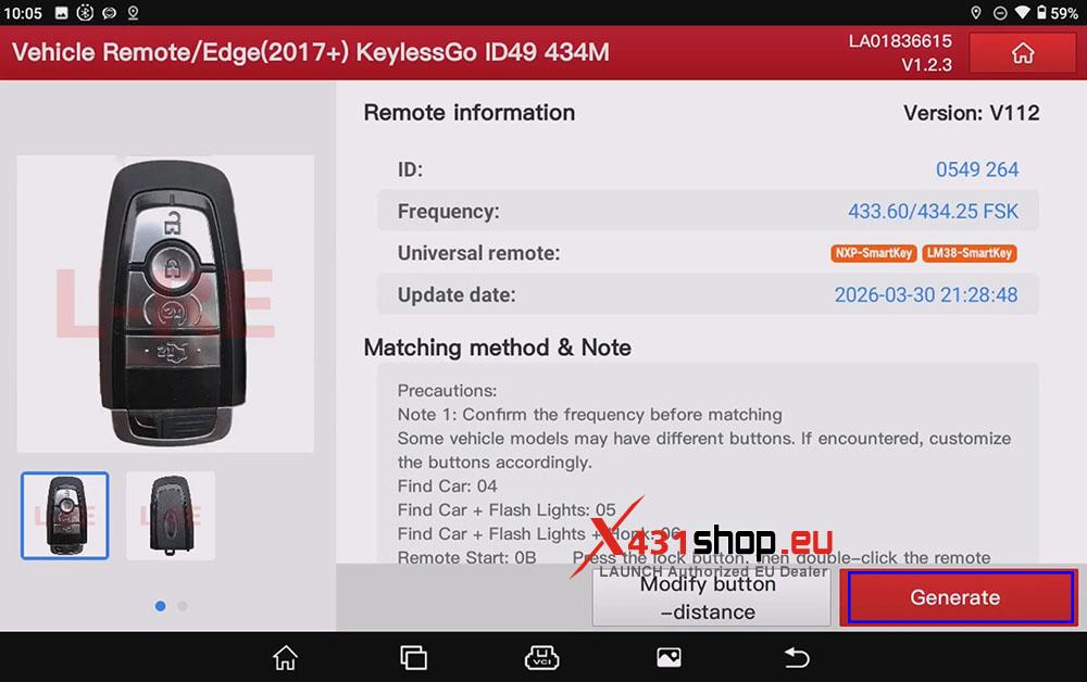 LAUNCH X431 IMMO PLUS Ford Edge Key Programming (2)