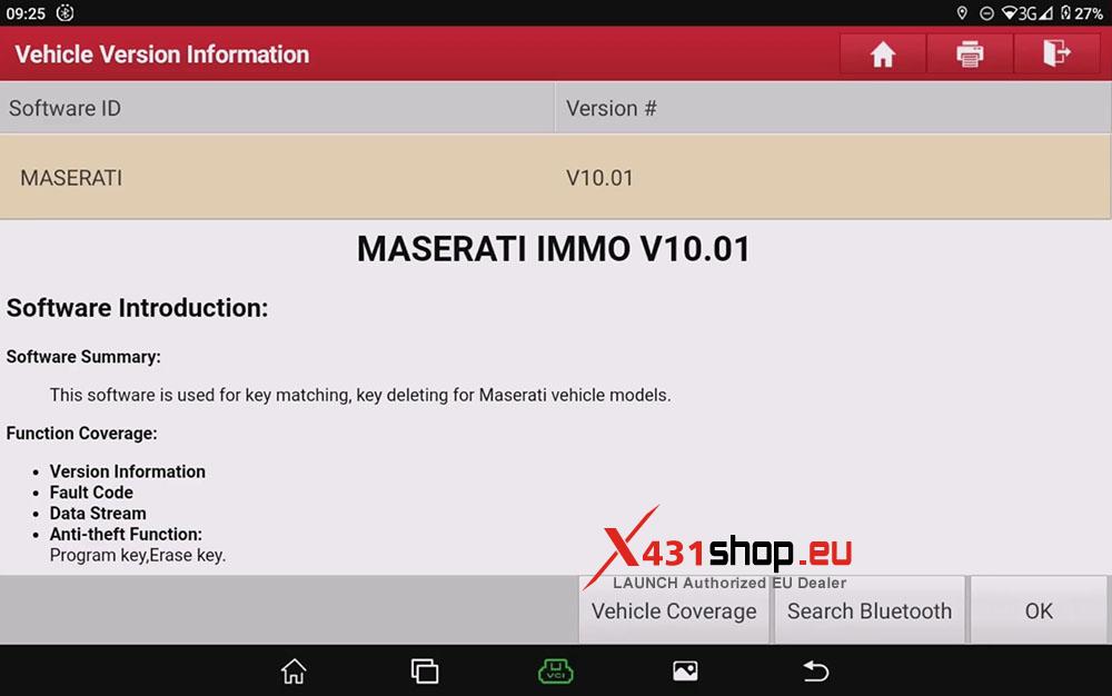LAUNCH X431 IMMO Tool KeylessGo Programming on Maserati (4)