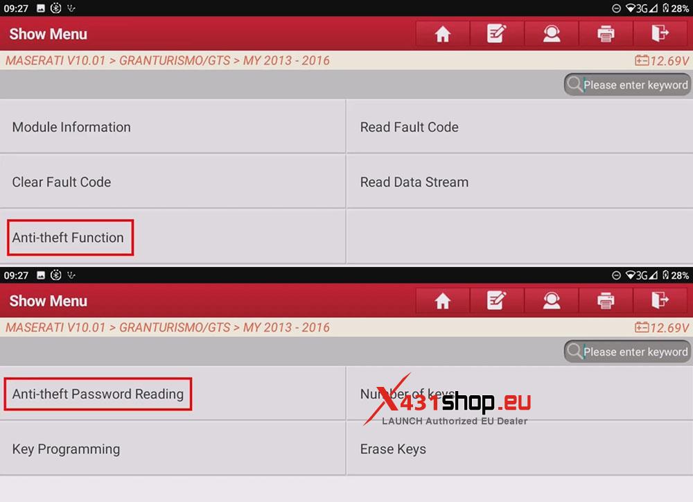 LAUNCH X431 IMMO Tool KeylessGo Programming on Maserati (5)