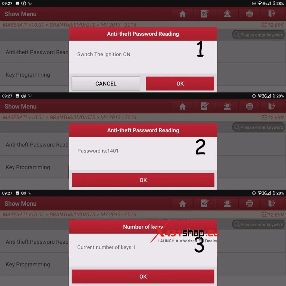 LAUNCH X431 IMMO Tool KeylessGo Programming on Maserati (6)