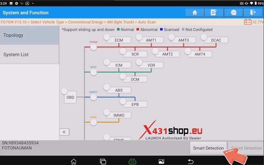 LAUNCH X431 PAD Foton Aumark Truck Engine State Monitoring (3)