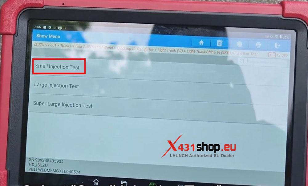 LAUNCH X431 PAD V ELITE Urea System Test on Isuzu ELF KV100 (3)