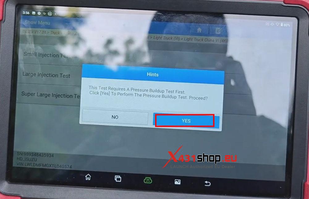 LAUNCH X431 PAD V ELITE Urea System Test on Isuzu ELF KV100 (4)