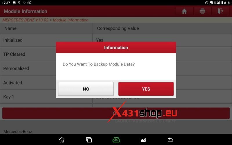 how to reset mercedes benz vgs3 nag2 tcu with launch x431 pro5 10