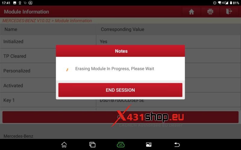 how to reset mercedes benz vgs3 nag2 tcu with launch x431 pro5 12