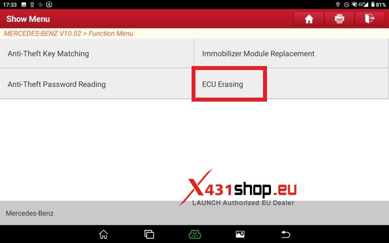 how to reset mercedes benz vgs3 nag2 tcu with launch x431 pro5 3