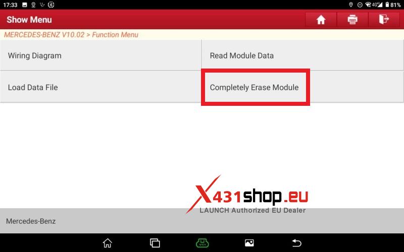 how to reset mercedes benz vgs3 nag2 tcu with launch x431 pro5 7