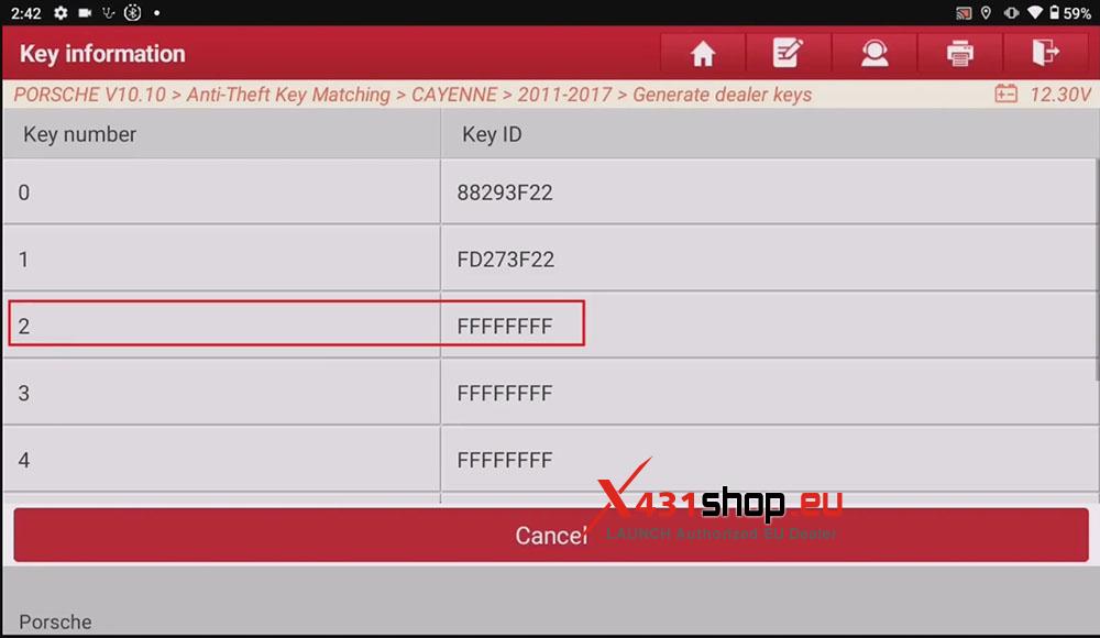LAUNCH X431 IMMO PLUS Add Smart Keys for Porsche Macan (10)