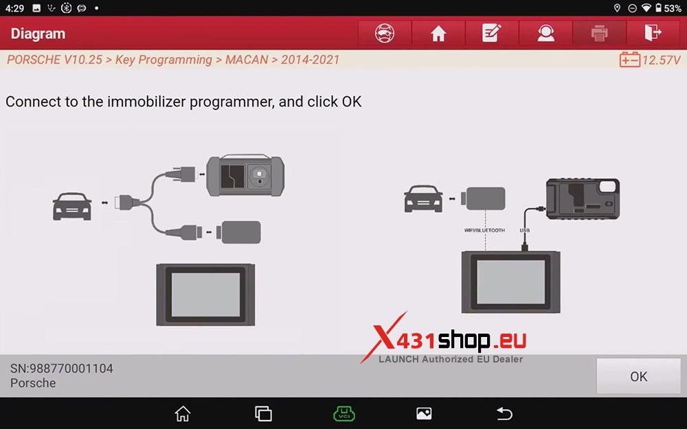 LAUNCH X431 IMMO PLUS Add Smart Keys for Porsche Macan (2)