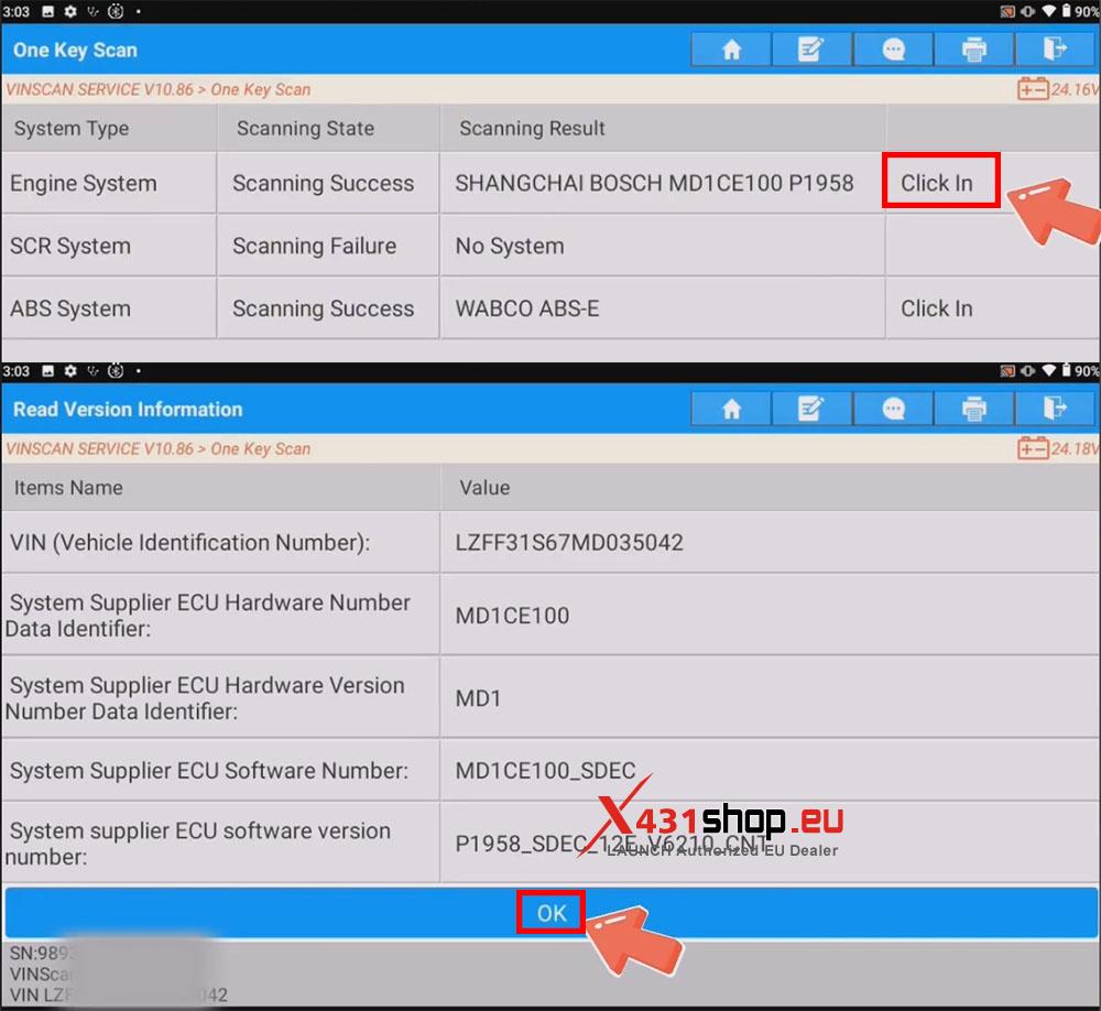 LAUNCH X431 PAD V ELITE System Lamp Test on 2021 Genlyon C6 (2)