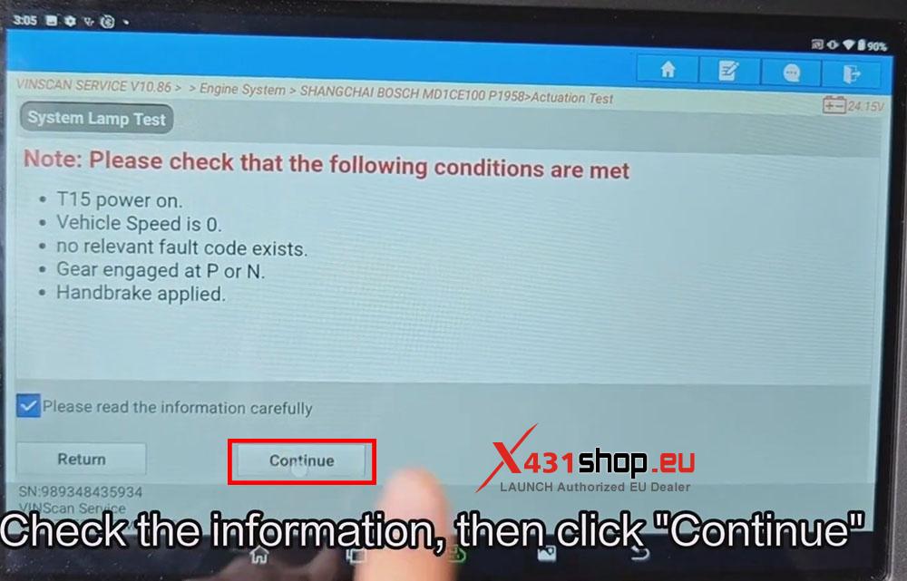 LAUNCH X431 PAD V ELITE System Lamp Test on 2021 Genlyon C6 (3)