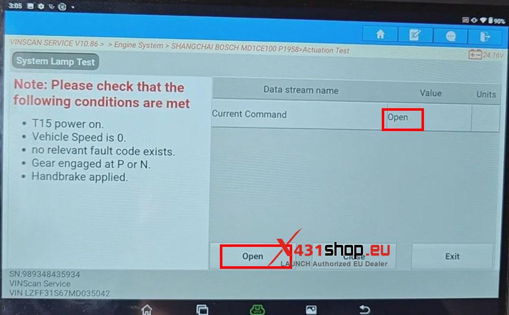 LAUNCH X431 PAD V ELITE System Lamp Test on 2021 Genlyon C6 (4)