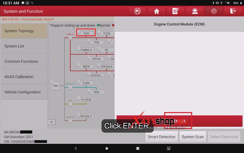 LAUNCH X431 Tool Clear Remote StartStop Logs on Suburban (3)
