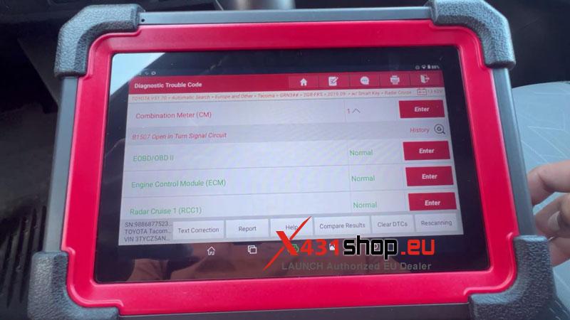 launch x431 crp919e bt review test on a 2023 tacoma misfire case 4