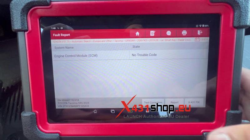launch x431 crp919e bt review test on a 2023 tacoma misfire case 5