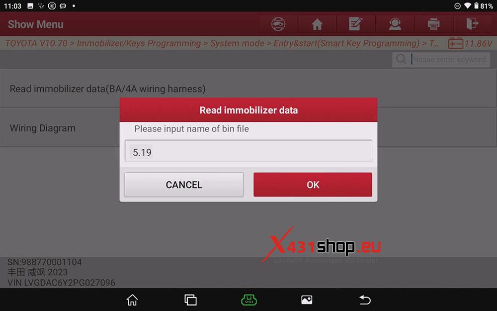 LAUNCH X431 IMMO PLUS Add Keys for 2023 Toyota Venza (10) LAUNCH X431 IMMO PLUS Add Keys for 2023 Toyota Venza (10)