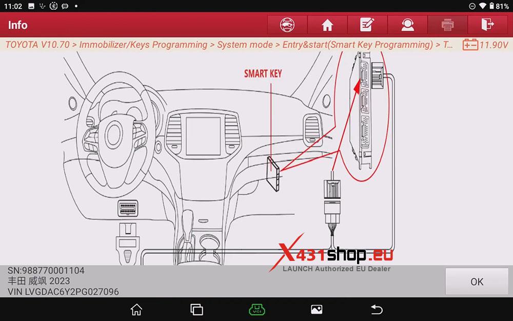 LAUNCH X431 IMMO PLUS Add Keys for 2023 Toyota Venza (7) LAUNCH X431 IMMO PLUS Add Keys for 2023 Toyota Venza (7)
