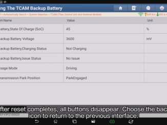 LAUNCH X431 PAD Reset VOLVO XC40 Software After TCAM Backup Battery Change (13)