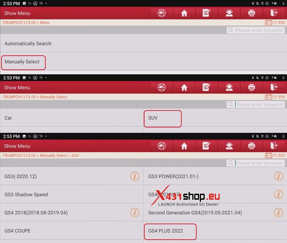 LAUNCH X431 Tool TPMS Calibration on Trumpchi GS4 PLUS (2)