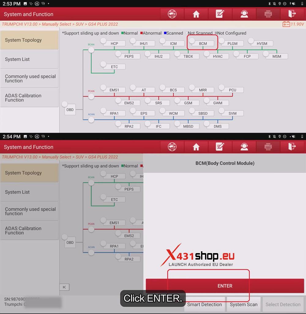 LAUNCH X431 Tool TPMS Calibration on Trumpchi GS4 PLUS (3)