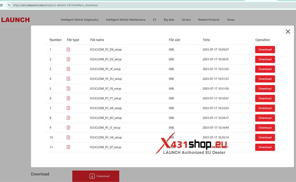 LAUNCH X431 XPROG5 PC software download and activate (3)