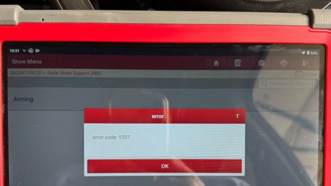 How to resolve ADAS Error Code 1337 on LAUNCH X431 PRO5 (1)