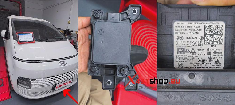 LAUNCH X431 PAD Front Radar Sensor ADAS Calibration on Hyundai Staria (4)