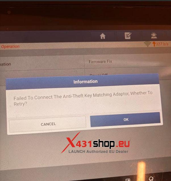 Resolve LAUNCH XPROG5 connection failure to X431 PAD (1)