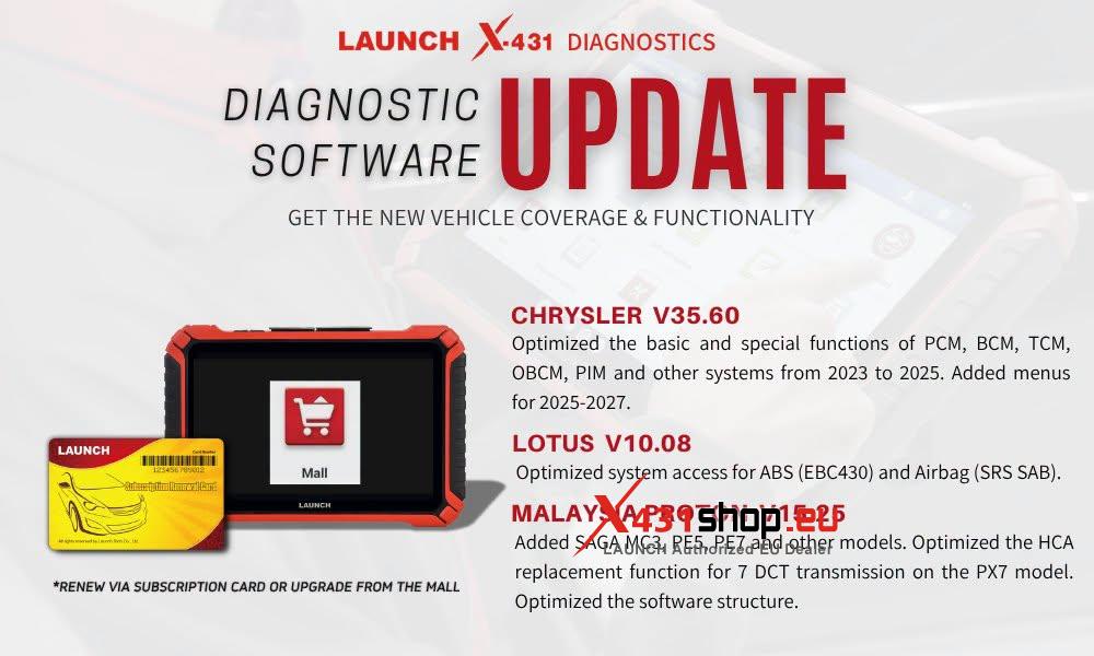 launch x 431 update 2025 2027 chrysler lotus proton support launch x 431 update 2025 2027 chrysler lotus proton support