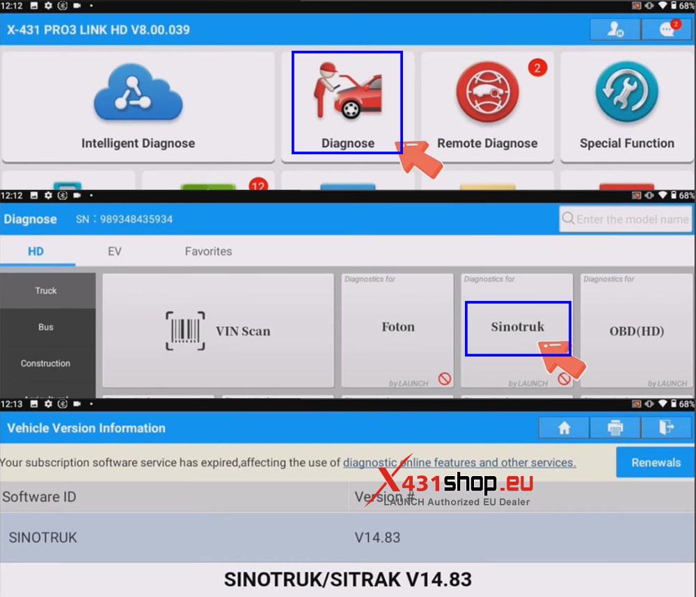 LAUNCH X431 PAD DPF Reset After Replacement on 2021 Sinotruk Howo (1) LAUNCH X431 PAD DPF Reset After Replacement on 2021 Sinotruk Howo (1)